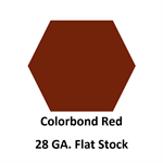 28 Ga. 42^ x 120^ Flat Stock  COLORBOND Red