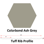 28Ga. 36^ Tuff Rib  COLORBOND Ash Gray