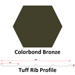 28Ga. 36^ Tuff Rib  COLORBOND Bronze