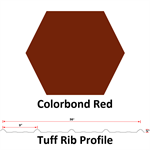 28Ga. 36^ Tuff Rib  COLORBOND Red