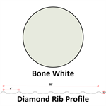 29Ga. 36^ Diamond Rib  Bone White