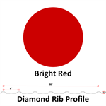 29Ga. 36^ Diamond Rib  Bright Red