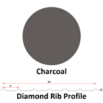 29Ga. 36^ Diamond Rib  Charcoal