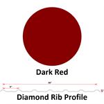 29Ga. 36^ Diamond Rib  Dark Red