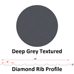 29Ga. 36^ Diamond Rib  Deep Grey Textured