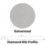 29Ga. 36^ Diamond Rib  Galvanized