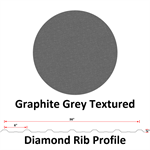 29Ga. 36^ Diamond Rib  Graphite Gray Textured