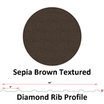 29Ga. 36^ Diamond Rib  Sepia Brown Textured