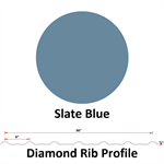 29Ga. 36^ Diamond Rib  Slate Blue