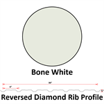 29Ga. 36^ REVERSED Diamond Rib  Bone White