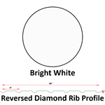 29Ga. 36^ REVERSED Diamond Rib  Bright White (Liner For Interior Only)