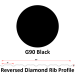 29Ga. 36^ REVERSED Diamond Rib  G90  Black