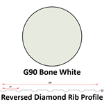 29Ga. 36^ REVERSED Diamond Rib  G90  Bone White