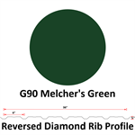 29Ga. 36^ REVERSED Diamond Rib  G90  Melcher's Green