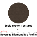 29Ga. 36^ REVERSED Diamond Rib  Sepia Brown Textured