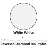 29Ga. 36^ REVERSED Diamond Rib  White White