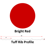 29Ga. 36^ Tuff Rib  Bright Red