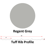 29Ga. 36^ Tuff Rib, DR!PSTOP Applied On Back Side Of Sheet  Regent Grey