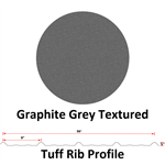 29Ga. 36^ Tuff Rib  Graphite Gray Textured