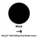 #6x1/2^ Self Drilling Steel Binder Screw (UNA)  Black