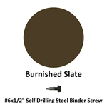 #6x1/2^ Self Drilling Steel Binder Screw (UNA)  Burnished Slate