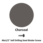 #6x1/2^ Self Drilling Steel Binder Screw (UNA)  Charcoal