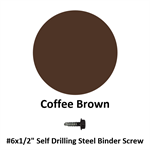 #6x1/2^ Self Drilling Steel Binder Screw (UNA)  Coffee Brown