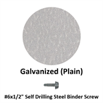 #6x1/2^ Self Drilling Steel Binder Screw (UNA)  Galvanized