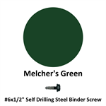 #6x1/2^ Self Drilling Steel Binder Screw (UNA)  Melcher's Green