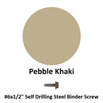 #6x1/2^ Self Drilling Steel Binder Screw (UNA)  Pebble Khaki