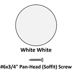 #6x3/4^ Pan-Head (Soffit) Screw  White White