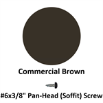 #6x3/8^ Pan-Head (Soffit) Screw  Commercial Brown