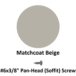 #6x3/8^ Pan-Head (Soffit) Screw  Matchcoat Beige