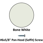 #6x5/8^ Pan-Head (Soffit) Screw  Bone White