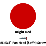 #6x5/8^ Pan-Head (Soffit) Screw  Bright Red