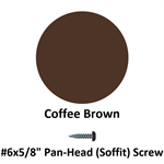 #6x5/8^ Pan-Head (Soffit) Screw  Coffee Brown