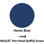 #6x5/8^ Pan-Head (Soffit) Screw  Heron Blue