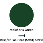 #6x5/8^ Pan-Head (Soffit) Screw  Melcher's Green