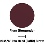 #6x5/8^ Pan-Head (Soffit) Screw  Plum (Burgundy)