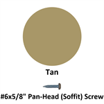 #6x5/8^ Pan-Head (Soffit) Screw  Tan