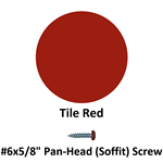 #6x5/8^ Pan-Head (Soffit) Screw  Tile Red