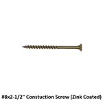 #8x2-1/2^ Construction Screws (Zink Coated)