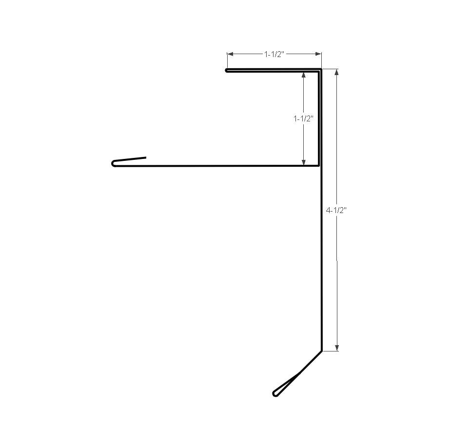 Algoma Gable Starter F Reroof 4-1/2"  Deep Grey Textured