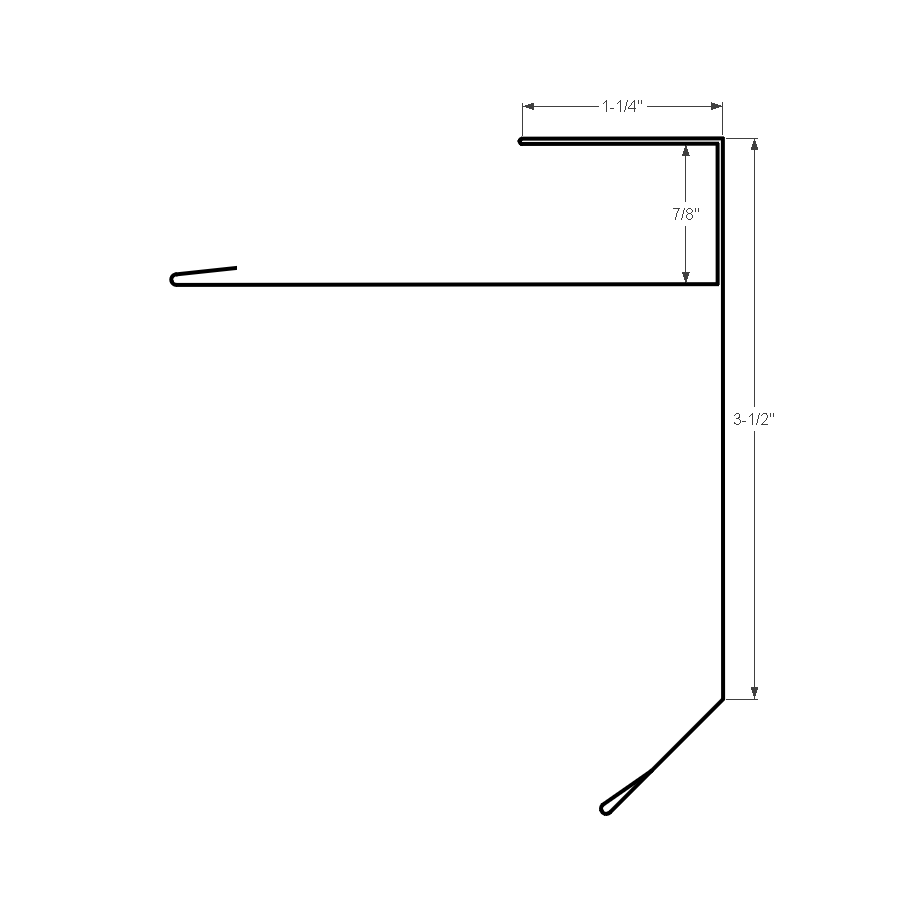 Gable Starter F Reroof 3-1/2"  Black