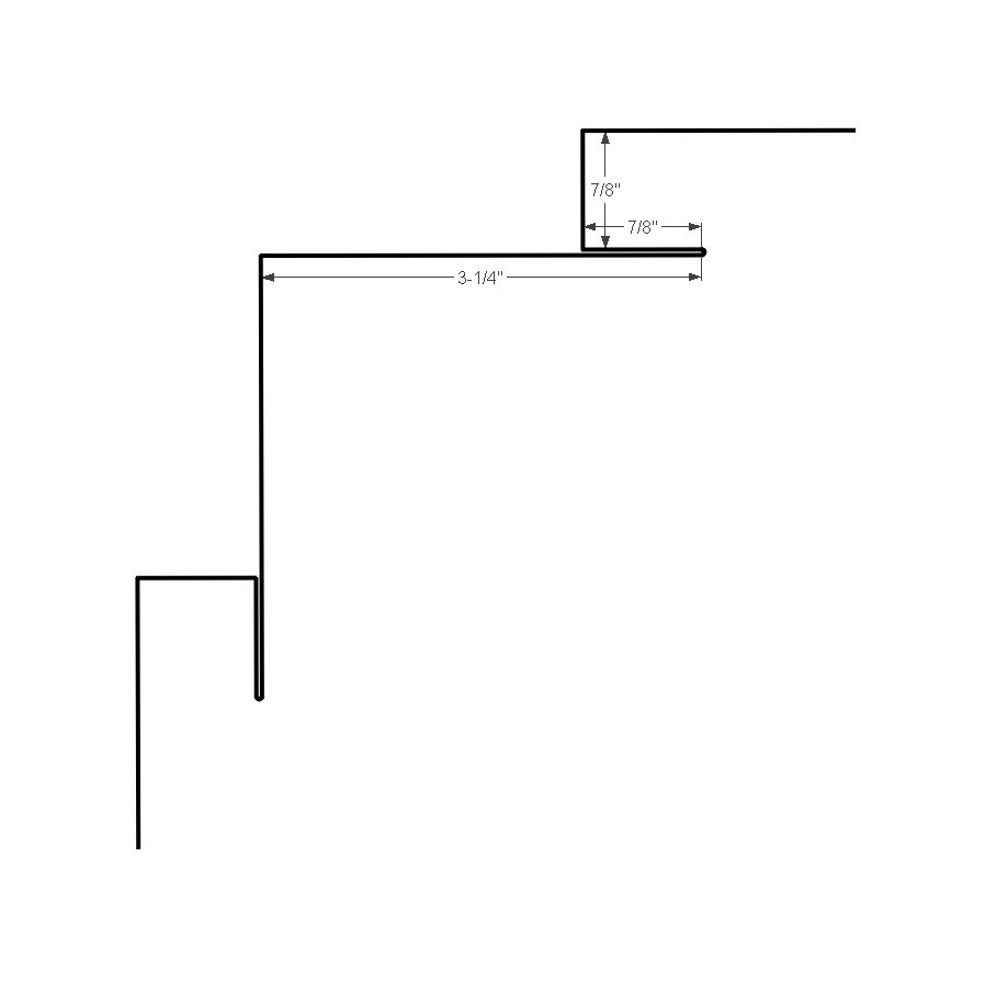 Inside Corner with J 3-1/4"  Galvalume