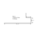 Jamb Trim Flat 1-1/2^ (Custom Length)  Galvalume