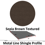 Metal Line Shingle (1.6 sq/ft per Shingle)  Sepia Brown