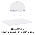 NEXKor Panel 16^ x 3/8^ x 10ft  Ultra White