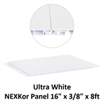 NEXKor Panel 16^ x 3/8^ x 8ft  Ultra White