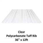 Polycarbonate Skylight , Clear 9^ O/C 36^ wide 12'